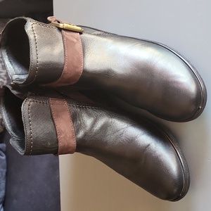 Hotter Black Leather Ankle Boots WO's 7.5